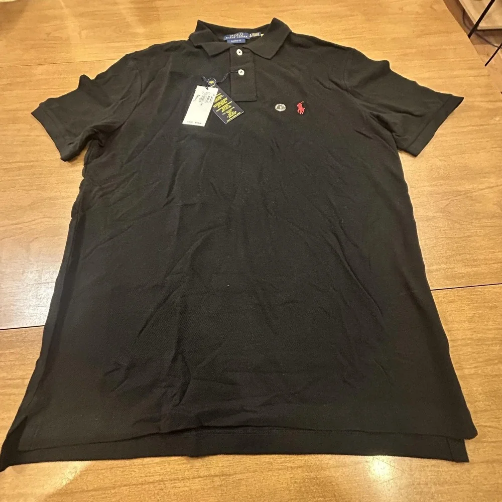 Polo Ralph Lauren Polo Shirt Mens Small Black Classic Fit Knit Cotton Pony NWT